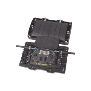 Caja de Distribución de Fibra Óptica Horizontal, hasta 48 empalmes, Exterior IP68