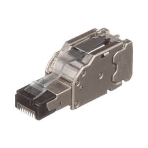 Plug RJ45 Blindado, Instalación Recta, Terminación en Campo Certificable, Compatible con Cat5e, Cat6 y Cat6A, Color Plata