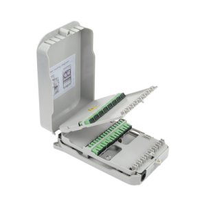 Caja Terminal de Fibra Óptica para instalación en interior, montaje en pared, 16 acopladores SC/APC monomodo, hasta 16 empalmes