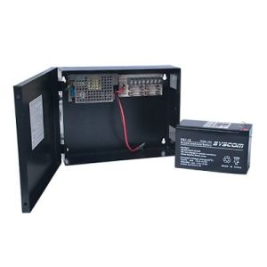 Fuente de Poder para CCTV de 4 Salidas a 12 Vcd. 2.8 Amp. con Respaldo de Baterías (no incluidas).