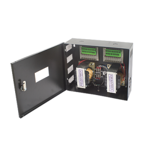 Fuente de poder profesional CCTV de 24 Vca @16A, 16 cámaras, volt. de entrada: 115, 127, 132 Vca (Seleccionable), con capacidad de batería de respaldo, requiere batería