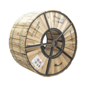 Carrete de 4 km de Fibra Óptica para Exterior G.652D, Armada, Monomodo de 24 Hilos, Loose Tube, Color Negro