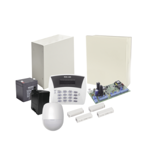 Kit de Alarma PIMA Hunter6 Incluye Batería, Transformador, Teclado, Sirena, 2 Contactos Magnéticos y un sensor de Movimiento