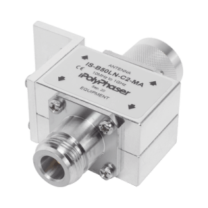 Protector RF Coaxial Para 10 a 1000 MHz Con Ceja Frontal Con Conectores N Macho y N-Hembra, 50 Ω