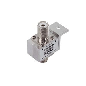 Protector Coaxial RF Contra Descargas Atmosféricas de 1.5 a 400 MHz Con Conectores UHF Hembra (Con ceja Frontal)