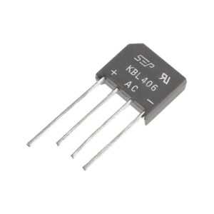 Puente Rectificador de Silicio, 4 Amp. 600 Volt, Fase Sencilla, Encapsulado KBL.