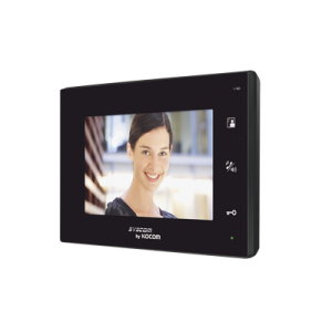 Monitor adicional color negro manos libres con pantalla LCD a color de 7"