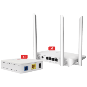 Kit de ONU Bridge V-Sol Dual GPON/EPON + Router Home Mesh, Ideal para distribuciones ISP de mayor cobertura Wi-Fi en Hogares y Oficinas