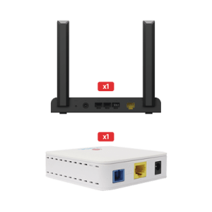 Kit de ONU Bridge Dual GPON/EPON + Router Home Ideal para distribuciones ISP de mayor cobertura Wi-Fi en Hogares y Oficinas