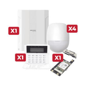 Kit de Alarma Ax Hybrid Pro de 48 zonas/ Incluye Panel / Comunicador 3G/4G / Teclado Programador y 4 Detector PIR
