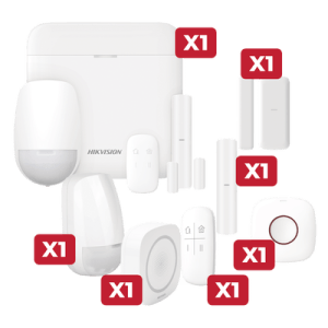 Kit de Alarma 48 Zonas / Incluye Panel / Contacto Magnético / Detector PIR / Botón de Pánico / Sirena Inalámbrico / Control Remoto