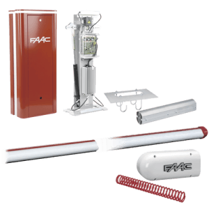 Kit Barrera Vehicular B680H con Brazo Rectangular de 6.3 metros / Incluye Brazo, Resorte, Enganche, Gabinete y Ancla