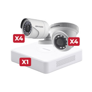 Kit de CCTV 2 Megapíxeles / Incluye Grabadora de 8 Canales / Cámara Turret / Cámara Bala