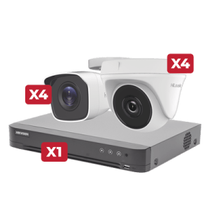 Kit de CCTV 4 Megapíxeles / Incluye Grabadora de 8 Canales / Cámara Turret / Cámara Bala