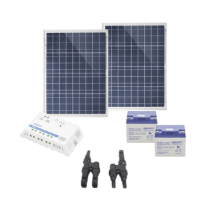 Kit Solar de 12 Vcd para alimentar equipos con consumo de 25W /NO INCLUYE CONECTORES MC4