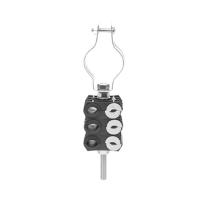 KIT de Tres Sujetadores de plastico para seis cables de 6 a 8 mm con todo y hardware de instalación