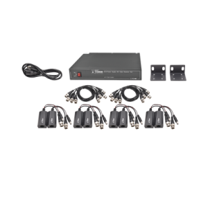 Kit de TRANSCEPTOR ACTIVO DE 8 CANALES / VIDEO+PODER en un solo Cable UTP / 150 metros en 4K, 200 metros en 5 MP/ Envía 36 Vcc y Recibe 12 Vcc / TODO INCLUIDO PARA RACK / Compatible con cámaras HD-TVI/CVI/AHD/CVBS / INSTALACIÓN LIMPIA