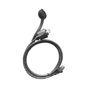 Cable de Parcheo Industrial Cat6 Blindado (FTP) con protección contra agua (IP67) en un extremo, 1 metro