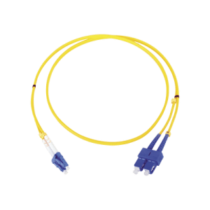Jumper de Fibra Óptica Monomodo LC/SC Duplex de 1 metro