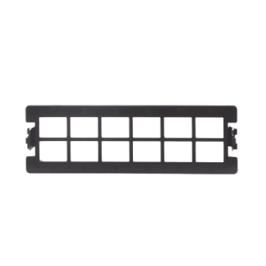 Placa acopladora vacía para Distribuidor de Fibra Óptica LP-ODF-8024, acepta 12 acopladores SC simplex o 12 acopladores LC Duplex, color negro