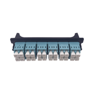 Placa acopladora para Distribuidor de Fibra Óptica LP-ODF-8024, incluye 12 acopladores LC Duplex Para fibra Multimodo