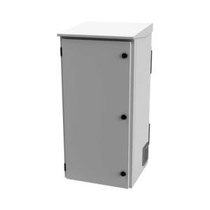 Gabinete de Exterior con Rack de 19" de 24U con Ventiladores y Termostato (Montaje a poste o torre se vende por separado).