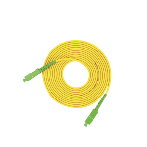 Jumper de Fibra Óptica Monomodo SC/APC-SC/APC Simplex, color amarillo, 3 metros