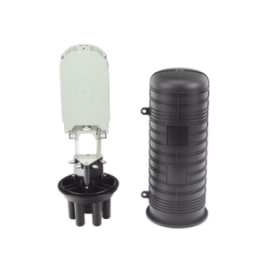 Caja de Distribución de Fibra Óptica Vertical tipo Domo, hasta 48 empalmes, Exterior, IP68