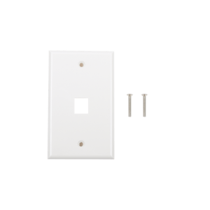 Placa de pared de 1 puerto, Keystone, Color Blanco