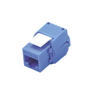 Módulo Jack Keystone Cat5e (toolless), con terminación en ángulo 180 º Color Azul, Compatible con Faceplate y Patchpanel Linkedpro