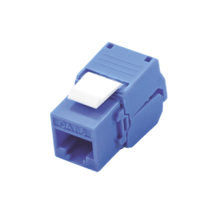 Módulo Jack Keystone Cat6 (toolless), con terminación en ángulo 180 º Color Azul, Compatible con Faceplate y Patchpanel Linkedpro