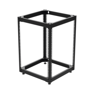 Rack Abierto de 4 Postes Instalación Pared o Piso de 14 Unidades, ¡Ideal para Equipo de Audio!
