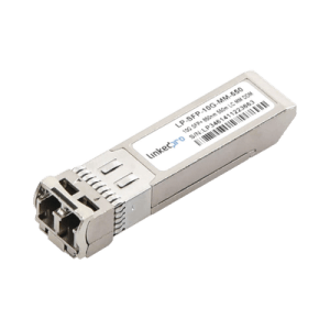 Transceptor SFP+ (Mini-Gbic) / Multimodo / 10 Gbps de velocidad / Conectores LC Dúplex / Hasta 550 m de Distancia