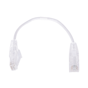 Cable de Parcheo Slim UTP Cat6 - 20 cm Blanco Diámetro Reducido (28 AWG)