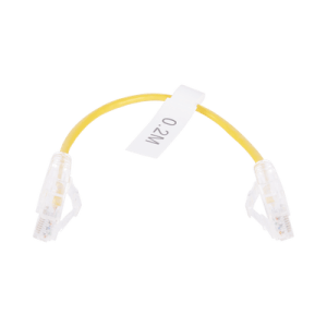 Cable de Parcheo Slim UTP Cat6 - 20 cm Amarillo Diámetro Reducido (28 AWG)