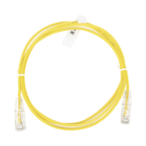 Cable de Parcheo Slim UTP Cat6 - 1 metro, Amarillo, Diámetro Reducido (28 AWG)