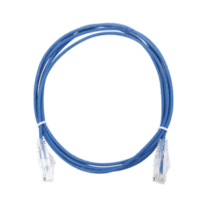 Cable de Parcheo Slim UTP Cat6 - 2 m Azul Diámetro Reducido (28 AWG)