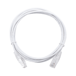 Cable de Parcheo Slim UTP Cat6 - 3 m Blanco Diámetro Reducido (28 AWG)