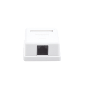 Caja de pared con 1 puerto Keystone, incluye Jack Cat5e