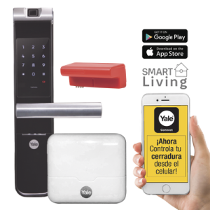 Kit de Hub con Cerradura con manija YMF40A: Código, Biometria y apertura SMARTPHONE en cualquier parte el Mundo