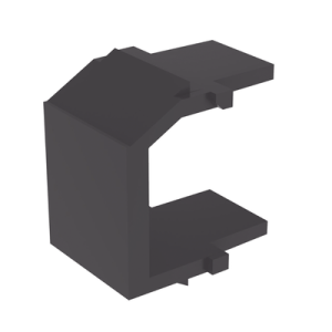 Módulo de tapa ciega (Inserto Ciego), Tipo Keystone, Color Negro