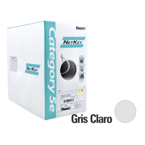 Bobina de Cable UTP de 305 m. de Cobre, Color Gris, Categoría 5e (24 AWG), LSZH (Bajo Humo, Cero Halógenos), de 4 Pares