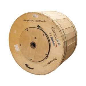 Carrete de 4 km de Fibra Óptica Aérea Mini Figura 8, G.652D, Monomodo de 6 Hilos, Exterior, Span 80, Loose Tube