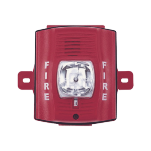 Sirena Estrobo Para Exterior De Dos Hilos Color Rojo Montaje Pared