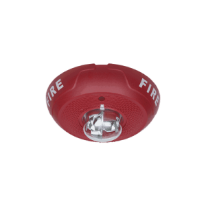 Sirena con Lámpara Estroboscópica, Montaje en Techo, Nivel de Candelas Seleccionable, Color Rojo, Nuevo Diseño Moderno y Elegante y Menor Consumo de Corriente