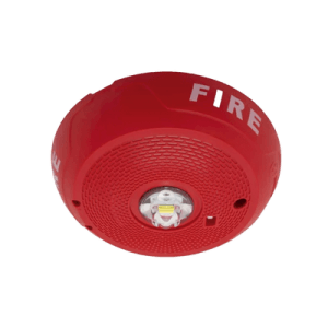 Sirena con Lámpara LED Estroboscópica, Montaje en Techo, Nivel de Candelas Seleccionable, Color Rojo, Nuevo Diseño Moderno y Elegante y Menor Consumo de Corriente