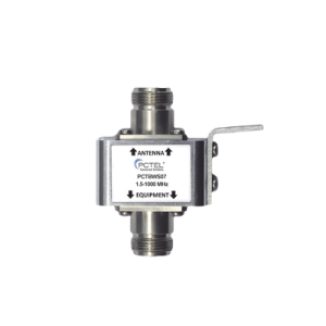 Protector Coaxial con ceja frontal, conectores N hembra