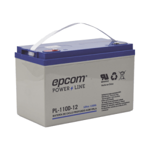 Batería Ciclo Profundo 12V @ 110 Ah / AGM-VRLA / Uso en Aplicación Fotovoltaica /Terminales Tipo Tornillo HEX M6