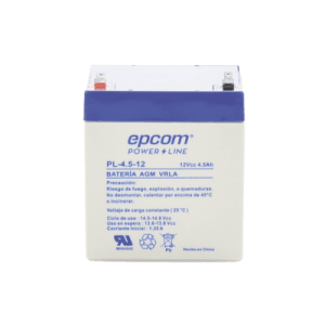 Batería de respaldo para equipo electrónico / UL / 12V @ 4.5 Ah / Tecnología AGM-VRLA / Uso en: Alarmas de intrusión / Incendio / Control de Acceso / CCTV / Terminales tipo F1.