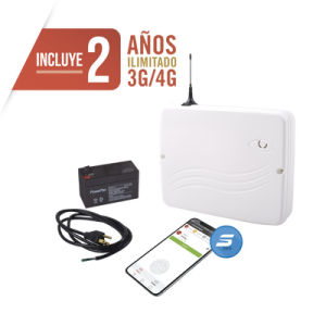 Panel de Alarma Cloud Híbrido con comunicador incluido 3G/4G.Con 8 Zonas Cableadas/32 via RF/Programación 100% vía WEB y APP gratuita.
